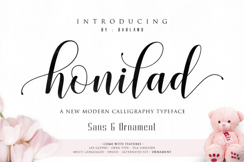 Honilad Script Font Free - Dafont Free