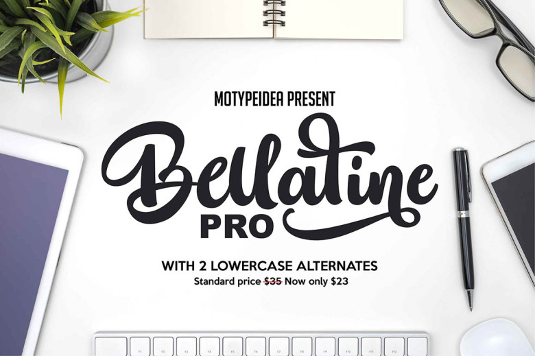 Bellatine Pro Script Font Free - Dafont Free