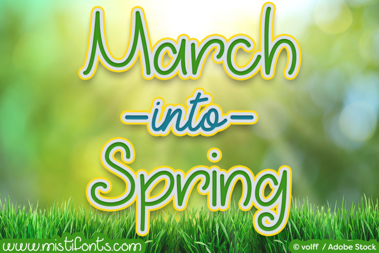 Spring March Font March into Spring Font Free - Dafont Free