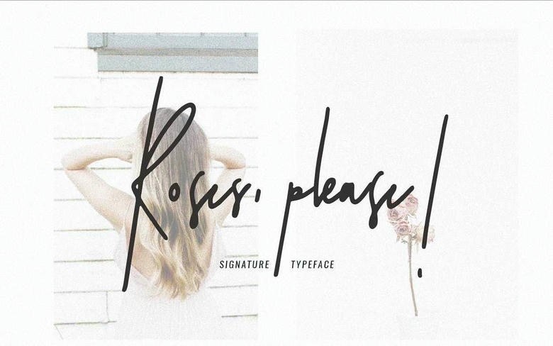 Roses, Please! Script Font Free - Dafont Free