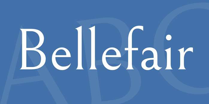 Bellefair Font - Dafont Free