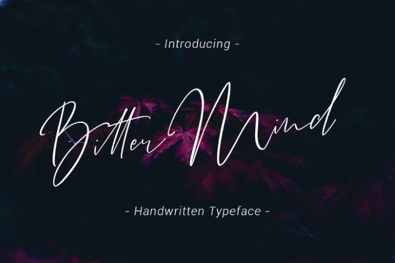 Bitter Mind Script Font - Dafont Free