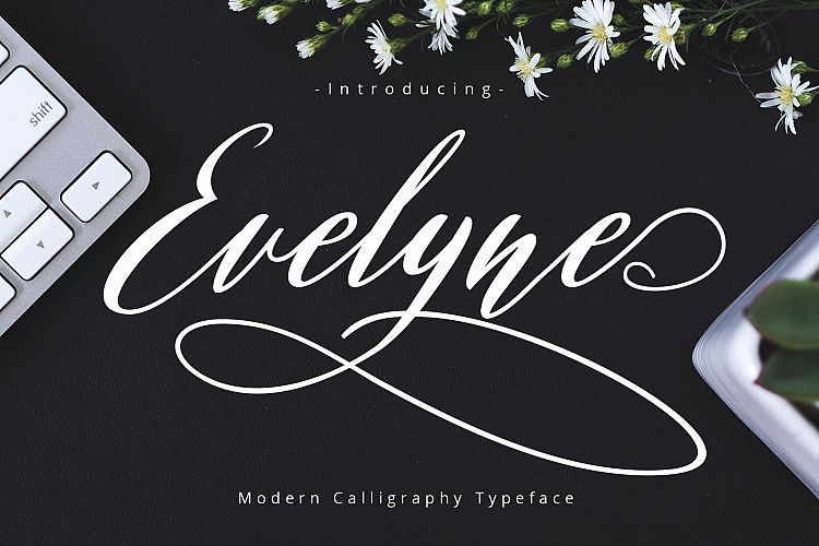 Evelyne Script Font - Dafont Free