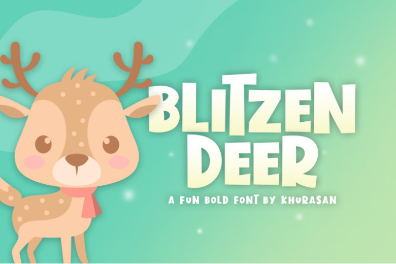 Blitzen Deer Font - Dafont Free