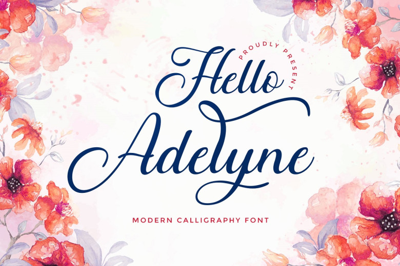 Hello Adelyne Calligraphy Script Font - Dafont Free