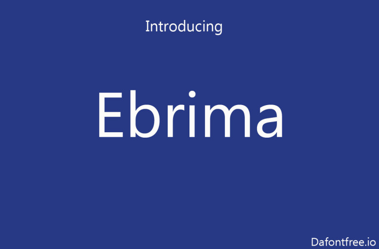 Ebrima Font Family - Dafont Free
