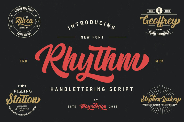 Rhythm Script Font - Dafont Free