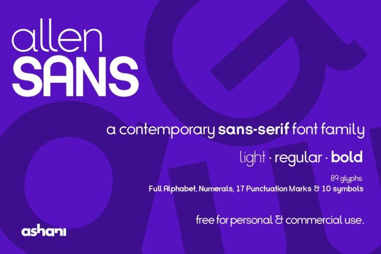 Allen Sans Font Family - Dafont Free