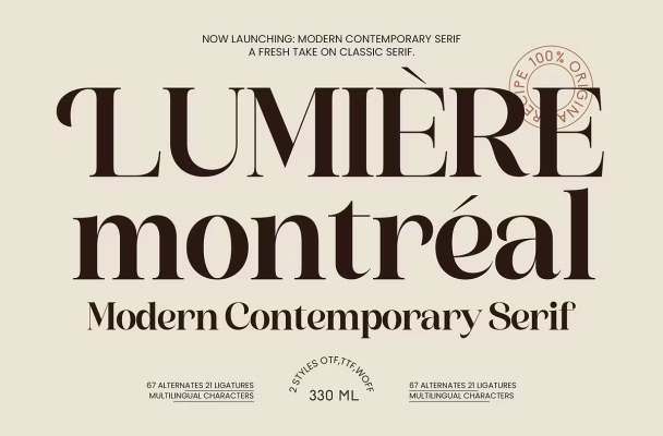 Lumiere Montreal Font