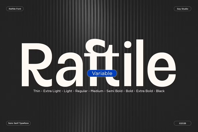 Basic Font Design Raftile Font - Dafont Free
